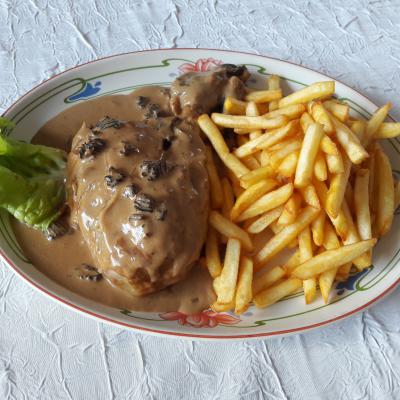 poulet fermier aux morilles